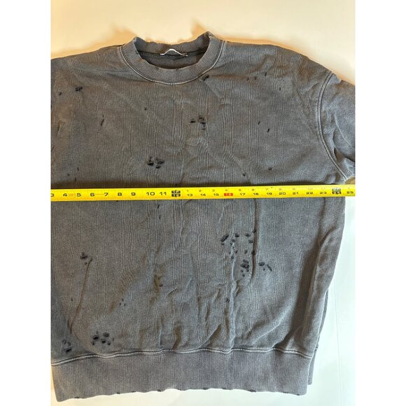 Zara Distressed Gray Sweater L/XL - Picture 6 of 8